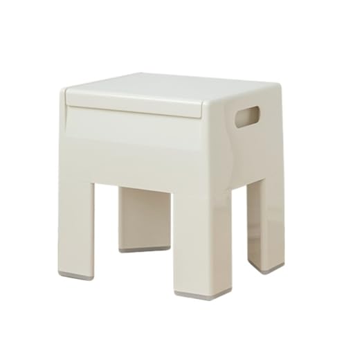 GOOPEEG Fußhocker, Sofa Hocker Moderner Minimalistischer Fußhocker Mit Aufbewahrung, Multifunktional, Abnehmbar Wechselschuhhocker(White) von GOOPEEG