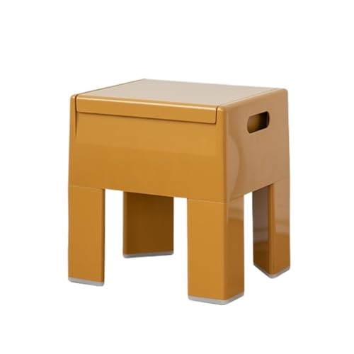 GOOPEEG Fußhocker, Sofa Hocker Moderner Minimalistischer Fußhocker Mit Aufbewahrung, Multifunktional, Abnehmbar Wechselschuhhocker(Yellow) von GOOPEEG