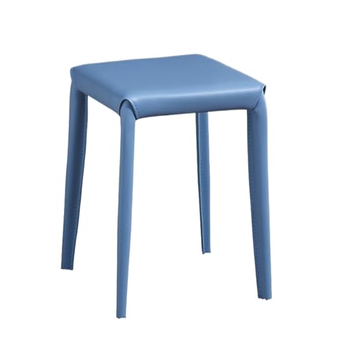 GOOPEEG Fußhocker, Sofa Hocker Moderner Minimalistischer Sattel-Fußhocker, Vielseitig Einsetzbar for Das Wohnzimmer Wechselschuhhocker(Blue) von GOOPEEG