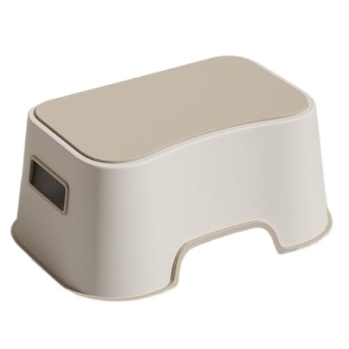 GOOPEEG Fußhocker, Sofa Hocker Multifunktionaler Fußhocker, Tritthocker, Platzsparend for Die Toilette Wechselschuhhocker(Beige) von GOOPEEG