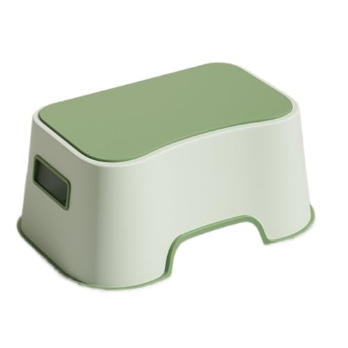 GOOPEEG Fußhocker, Sofa Hocker Multifunktionaler Fußhocker, Tritthocker, Platzsparend for Die Toilette Wechselschuhhocker(Grün) von GOOPEEG