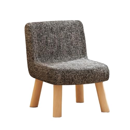 GOOPEEG Fußhocker, Sofa Hocker Multifunktionaler Fußhocker Mit Weichen Kissen-Holzbeinen for Zuhause Wechselschuhhocker(Gray) von GOOPEEG