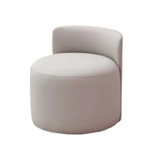 GOOPEEG Fußhocker, Sofa Hocker Rückenlehne Fußhocker Schuhbank Runder Niedriger Stuhl Dickes Polster Wechselschuhhocker(Gray) von GOOPEEG