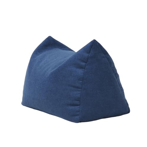 GOOPEEG Fußhocker, Sofa Hocker Tragbarer Fußhocker In Katzenohrform, Gefüllt Mit EPP-Partikeln Wechselschuhhocker(Blue) von GOOPEEG
