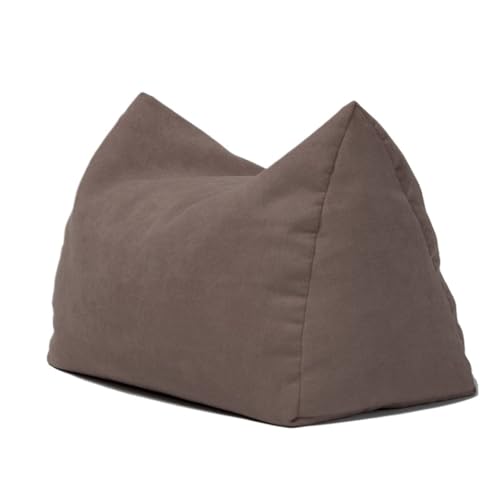 GOOPEEG Fußhocker, Sofa Hocker Tragbarer Fußhocker In Katzenohrform, Gefüllt Mit EPP-Partikeln Wechselschuhhocker(Brown) von GOOPEEG