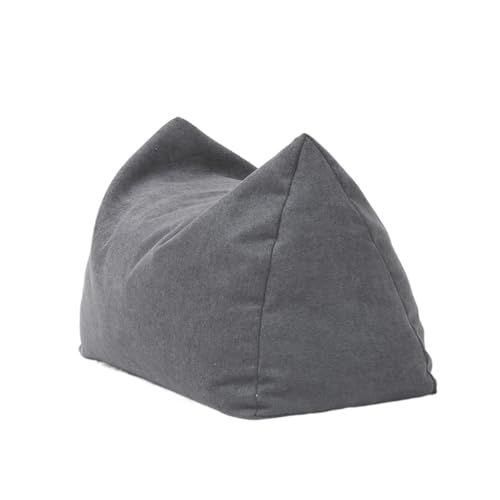 GOOPEEG Fußhocker, Sofa Hocker Tragbarer Fußhocker In Katzenohrform, Gefüllt Mit EPP-Partikeln Wechselschuhhocker(Gray) von GOOPEEG