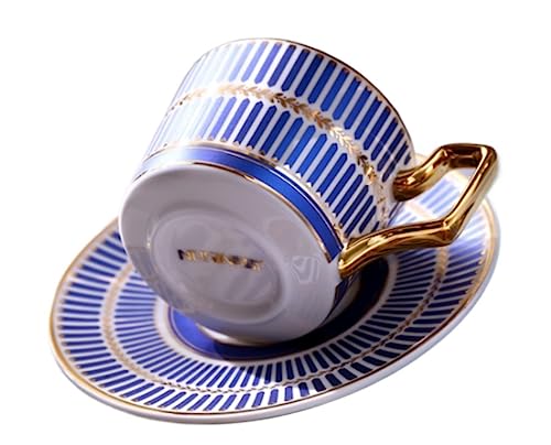 GOOPEEG Mokkatassen, Tassen 1 Set Kaffeetasse Untertasse 250 Ml Luxus Keramiktasse Teeset Café Espressotasse Trinkgeschirr Espresso Cup(C) von GOOPEEG