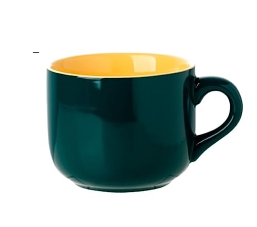 GOOPEEG Mokkatassen, Tassen Keramik Trinkbecher Haushaltsbecher Große Kapazität Mädchen Milch Haferflocken Frühstückstasse Kaffeetasse Espresso Cup(D) von GOOPEEG