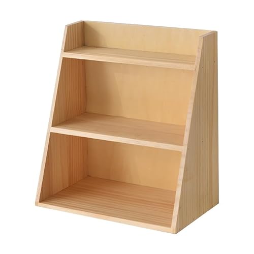 GOOPEEG Tassenhalter Stand,Küchenregal Dreischichtiges Retro-Lagerregal aus Massivholz for den Schreibtisch Moderne Die Küche von GOOPEEG
