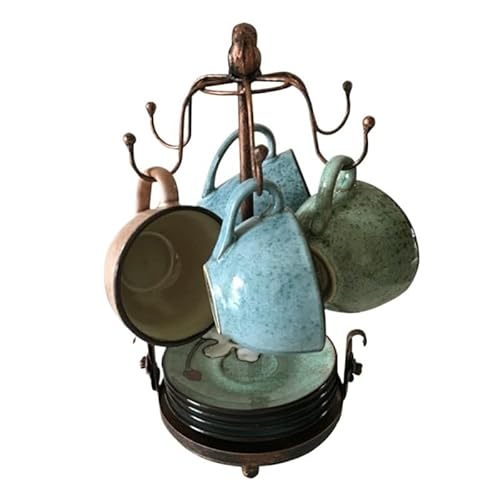 GOOPEEG Tassenhalter Stand,Küchenregal Vintage Bronze Eisen Kaffeetasse Halter Lagerung Tee Tasse Untertasse Display Moderne Die Küche GOOPEEG Tassenhalter Stand,Küchenregal Vintage Bronze Eisen Kaffeetasse Halter Lagerung Tee Tasse Untertasse Display Moderne Die Küche von GOOPEEG