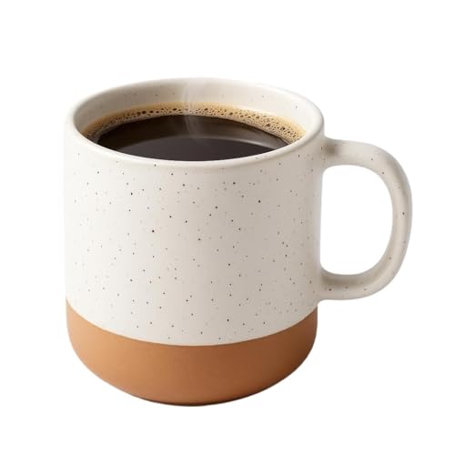 Mokkatassen, Handgefertigte Keramik-Kaffeetasse, gesprenkelt, weiß glänzend, Küchendekor Espresso Cup von GOOPEEG