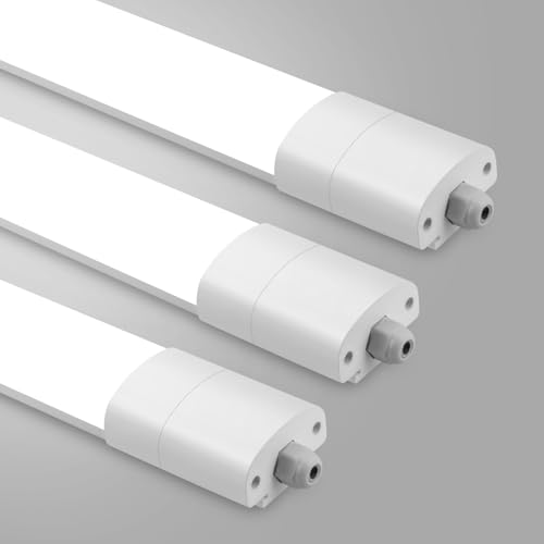 GOOSKI 3 Stücke LED Feuchtraumleuchte 120CM, 36W 3960LM Feuchtraumlampe LED Deckenleuchte Feuchtraum Flach Wasserfest IP65 von GOOSKI