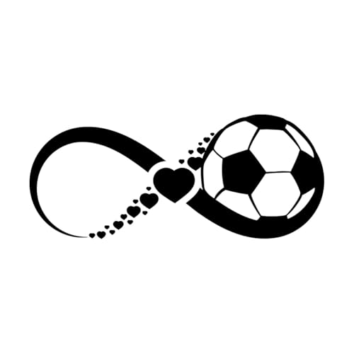 Vinyl-Wandaufkleber-Dekor Fußball Ball Spiel Mannschaftssport Liebe Unendlichkeit 42x99.3cm Selbstklebend Schwarz von GOOZAN