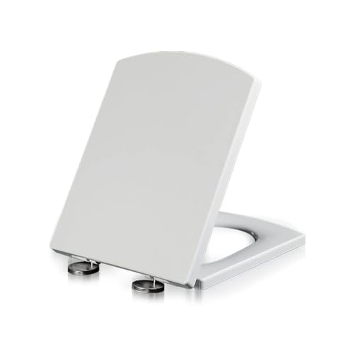 toilettensitz d form Quadratisches Schnellverschluss-Scharnier mit 360°-Verstellung, leicht zu reinigen, 37 x 47 cm(34.5 * 43cm) von GOOZHI