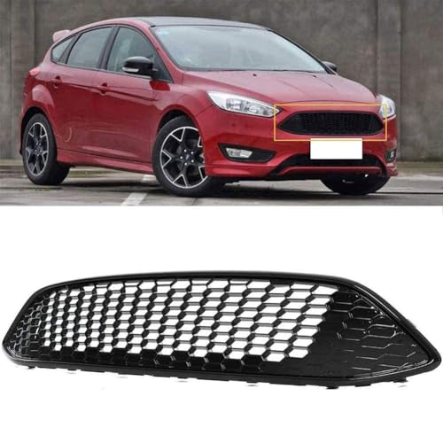 GOPC Auto-Frontgrill, kompatibel mit Ford Focus Mk3 St Line 2015-2017, Frontgrill Kühlergrill,1-Black von GOPC