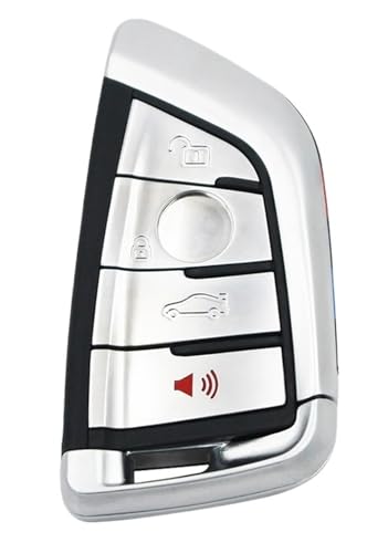 Auto-Smartcard-Fernschlüsselgehäuse, Kompatibel Mit BMW X5 X6 F15 X6 F16 G30 1 2 3 4 5 6 7 8 Serie G11 X1 F48 F39 CAS4 CAS4+ FEM (Color : Silver 4B Shell A) von GOPEO