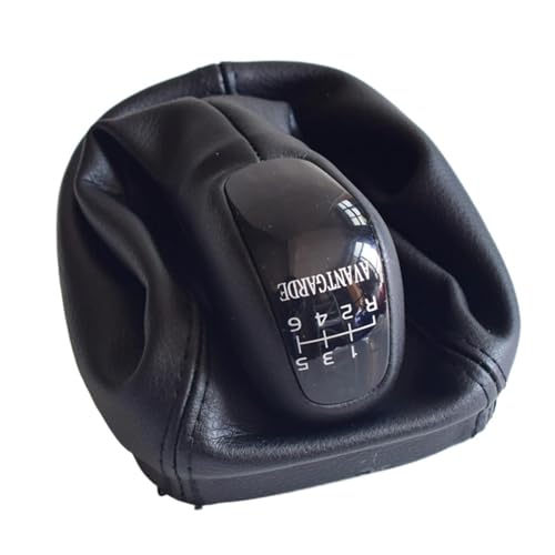 GOPEO 5 6-Gang Classic Auto-Schaltknauf Mit Staubdichter Lederabdeckung, Kompatibel Mit C-Klasse W203 S203 Classic (Color : AVANTGARDE-6) von GOPEO