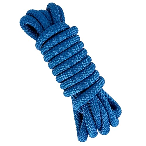 Bunte Polyester Seil 12 MM. Rope Paracord, Kletterseil. Nylonseil für Outdoor, Garten und DIY. 5M. Blau von GOPEU