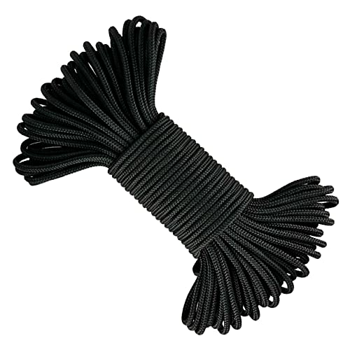 Polyesterkordel 4mm * 25m. Paracord Seil Schnüre. für Outdoor, Garten und Heimwerker. Schwarz Polyesterkordel 4mm * 25m. Paracord Seil Schnüre. für Outdoor, Garten und Heimwerker. Schwarz von GOPEU