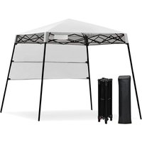 Goplus - 1,8m x 1,8 m Faltpavillon, Pop-Up-Pavillon mit Seitenwand & Tragetasche für Sonnenschutz, Winddichtes & Wetterbestaendiges Partyzelt für von GOPLUS