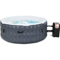 Aufblasbarer Whirlpool für 2-4 Personen, Indoor & Outdoor Beheitzter Pool mit 108 Massagedüsen, Filtersystem, Abdeckung, Whirlpool für Bubble Spa, von GOPLUS