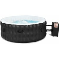 Goplus - Aufblasbarer Whirlpool für 2-4 Personen, Indoor & Outdoor Beheitzter Pool mit 108 Massagedüsen, Filtersystem, Abdeckung, Whirlpool für von GOPLUS