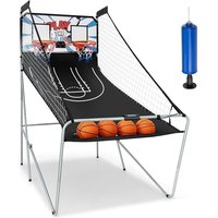 Goplus - Basketball-Schießmaschine, Basketballständer inkl. 4 Basketbälle und Pumpe, Basketballkorb klappbar, Basketballständer mit Punktezähler, 8 von GOPLUS