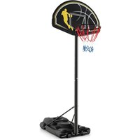 Goplus - Basketballkorb Outdoor, Basketballständer tragbar mit Rollen, 130-305 cm höhenverstellbar, Basketball Korb befüllbar mit Wasser/Sand, von GOPLUS