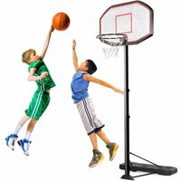 Basketballstaender Basketballkorb Basketballanlage für Junge und Erwachsene Korbhoehe 220 – 305 cm inkl Raeder - Goplus von GOPLUS