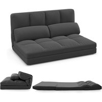 Bodensofa mit Schlaffunktion, 3 in 1 Sofabett mit Verstellbarer Rückenlehne, Kissen & Schaumstoff, Klappsofa Schlafsessel Schlafsofa für Wohnzimmer, Bodensofa mit Schlaffunktion, 3 in 1 Sofabett mit Verstellbarer Rückenlehne, Kissen & Schaumstoff, Klappsofa Schlafsessel Schlafsofa für Wohnzimmer, von GOPLUS