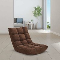 Bodenstuhl, Floor Chair, Meditationsstuhl Faltbar, Bodensofa mit Einstellbarer Rückenlehne,18 Faule Sofa (Braun) - Goplus von GOPLUS