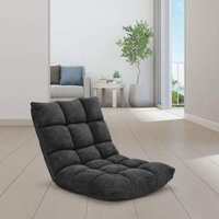 Bodenstuhl, Floor Chair, Meditationsstuhl Faltbar, Bodensofa mit Einstellbarer Rückenlehne,18 Faule Sofa (Schwarz) - Goplus von GOPLUS