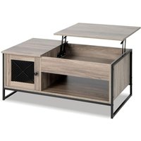 Couchtisch höhenverstellbar, Ausziehbarer Beistelltisch mit Lift-Top & Ablagen, Sofatisch aus Holz für Wohnzimmer, Schlafzimmer, Büro - Goplus Couchtisch höhenverstellbar, Ausziehbarer Beistelltisch mit Lift-Top & Ablagen, Sofatisch aus Holz für Wohnzimmer, Schlafzimmer, Büro - Goplus von GOPLUS