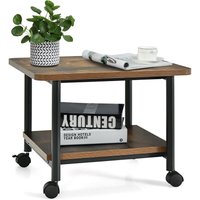 Goplus - Druckertisch mit Arretierbaren Raeder, Rollcontainer mit 2 Ablagen, Rollwagen für Schreibtisch, Drucker Staender aus Holz, um 360° Drehbare Goplus - Druckertisch mit Arretierbaren Raeder, Rollcontainer mit 2 Ablagen, Rollwagen für Schreibtisch, Drucker Staender aus Holz, um 360° Drehbare von GOPLUS