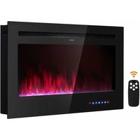 Elektrokamin, led Kaminofen mit Fernbedienung & Touchscreen, Zeitgesteuerter Wandkamin, mit 9 Farben Flammensimulation & einstellbaren 5 von GOPLUS