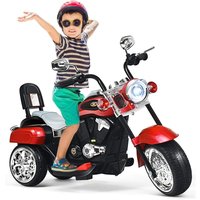 Elektromotorrad mit Hupe, Dreirad Kindermotorrad mit Vor-und Rückwaertsschalter, 6V Akku/Elektrisches Motorrad, Mortorcycle, Elektro/kindermofa von GOPLUS