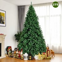 GOPLUS 275cm Künstlicher Weihnachtsbaum, Tannenbaum mit Metallstaender, Christbaum Schnelle Montage, Kunsttanne, Wiederverwendbar, Platzsparende GOPLUS 275cm Künstlicher Weihnachtsbaum, Tannenbaum mit Metallstaender, Christbaum Schnelle Montage, Kunsttanne, Wiederverwendbar, Platzsparende von GOPLUS