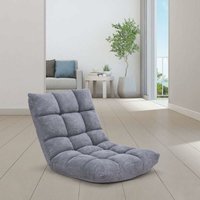 Bodenstuhl, Floor Chair, Meditationsstuhl Faltbar, Bodensofa mit Einstellbarer Rückenlehne,18 Faule Sofa (Grau) - Goplus von GOPLUS