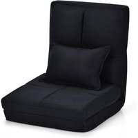 GOPLUS Bodenstuhl mit 1 Kissen, Bodensofa mit Schlaffunktion, Bettsofa mit 5-Fach Verstellbarer Rückenlehne, als Sofa/Liege/Bett, Klappbar, für GOPLUS Bodenstuhl mit 1 Kissen, Bodensofa mit Schlaffunktion, Bettsofa mit 5-Fach Verstellbarer Rückenlehne, als Sofa/Liege/Bett, Klappbar, für von GOPLUS