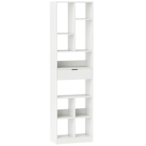 GOPLUS Bücherregal, Würfelregal mit 10 offenen Fächern & Schublade, Standregal mit Kippsicherung, Aufbewahrungsregal Bücherschrank Büroregal für Wohnzimmer, Schlafzimmer, Arbeitszimmer, 50 x 24 x 180 GOPLUS Bücherregal, Würfelregal mit 10 offenen Fächern & Schublade, Standregal mit Kippsicherung, Aufbewahrungsregal Bücherschrank Büroregal für Wohnzimmer, Schlafzimmer, Arbeitszimmer, 50 x 24 x 180 von GOPLUS