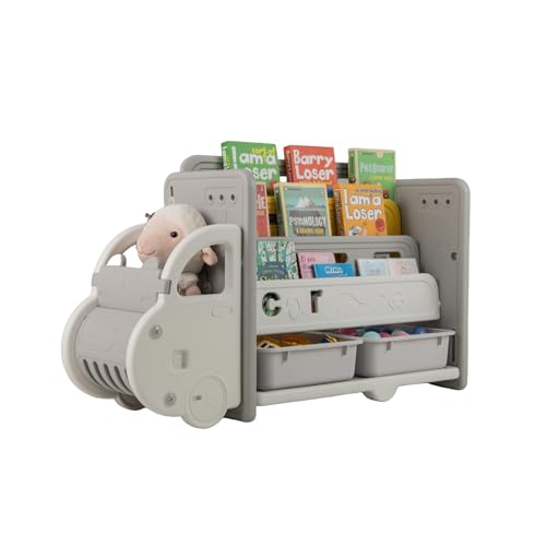 GOPLUS Bücherregal Kinder, Kinderregal in Autoform mit 3 Regalflächen, 2 herausnehmbaren Aufbewahrungsboxen, Spielzeugregal Aufbewahrungsregal für Kinderzimmer, Wohnzimmer & Kindergärten GOPLUS Bücherregal Kinder, Kinderregal in Autoform mit 3 Regalflächen, 2 herausnehmbaren Aufbewahrungsboxen, Spielzeugregal Aufbewahrungsregal für Kinderzimmer, Wohnzimmer & Kindergärten von GOPLUS