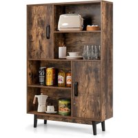 GOPLUS Bücherschrank aus Holz, Beistellschrank mit 2 Türen & Kippschutz & Magnetverschluss, Schrank für Arbeitszimmer Wohnzimmer Schlafzimmer Büro GOPLUS Bücherschrank aus Holz, Beistellschrank mit 2 Türen & Kippschutz & Magnetverschluss, Schrank für Arbeitszimmer Wohnzimmer Schlafzimmer Büro von GOPLUS