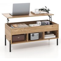 GOPLUS Couchtisch höhenverstellbar, Wohnzimmertisch mit verstecktem Stauraum & 3 offenen Fächern, Kaffeetisch mit anhebbarer Tischplatte, für GOPLUS Couchtisch höhenverstellbar, Wohnzimmertisch mit verstecktem Stauraum & 3 offenen Fächern, Kaffeetisch mit anhebbarer Tischplatte, für von GOPLUS