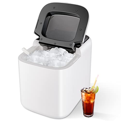 GOPLUS Eiswürfelmaschine von 15 kg/24H, Eiswürfelbereiter mit 2 Würfelgrößen, 2L Wassertank, Selbstreinigungsfunktion, Ice Maker mit Eisschaufel & Korb für Party, Küche, Büro, Bar, Weiß GOPLUS Eiswürfelmaschine von 15 kg/24H, Eiswürfelbereiter mit 2 Würfelgrößen, 2L Wassertank, Selbstreinigungsfunktion, Ice Maker mit Eisschaufel & Korb für Party, Küche, Büro, Bar, Weiß von GOPLUS