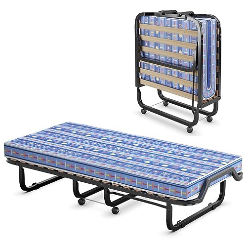 GOPLUS Klappbett für 1 Person, 80 x 200 cm, Klappbett für Erwachsene mit Memory-Schaum-Matratze 10 cm, orthopädisch, Belastung 120 kg, klappbares Bett für 1 Person für Gäste und Othopädische (blau) GOPLUS Klappbett für 1 Person, 80 x 200 cm, Klappbett für Erwachsene mit Memory-Schaum-Matratze 10 cm, orthopädisch, Belastung 120 kg, klappbares Bett für 1 Person für Gäste und Othopädische (blau) von GOPLUS
