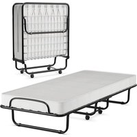 GOPLUS Gästebett 80x190 cm, Klappbett mit Memoryschaum-Matratze, Stahlrahmen, rutschfeste Matte, Vier Räder, Einzelbett klappbar für Haus, Büro & GOPLUS Gästebett 80x190 cm, Klappbett mit Memoryschaum-Matratze, Stahlrahmen, rutschfeste Matte, Vier Räder, Einzelbett klappbar für Haus, Büro & von GOPLUS