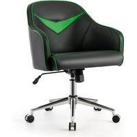 GOPLUS Gaming Stuhl, 360° Drehbarer & Höhenverstellbarer Gaming Sessel mit Winkelverstellbarem Sitz, Gepolsterter Gaming Stuhl aus PU-Leder, von GOPLUS