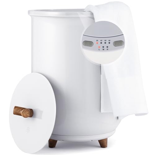 GOPLUS Handtuchwärmer-Eimer 23L, Luxus-Heißtuchdampfer mit 4-Timer, 3-stufige Heizung, automatische Abschaltung, heißer Handtuchwärmer, passend für Handtücher, Badetücher, Decken von GOPLUS