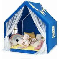 GOPLUS Kinder Spielzelt, Kinderzelt mit Matte, Sternlichtern, Fenster & Gazevorhang, Indoor Spielhaus für 2 Kinder, Kinderspielhaus für Kinderzimmer von GOPLUS