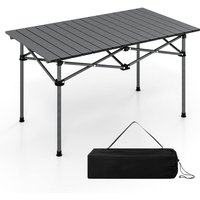 GOPLUS Klappbarer Campingtisch aus Aluminium, Wasserdichter Picknicktisch mit großer Tischplatte & rutschfeste Füße, Tragbarer Klapptisch mit von GOPLUS